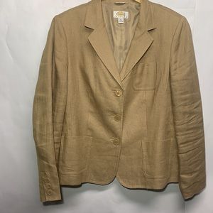 Talbots Tan Tweed Blazer
